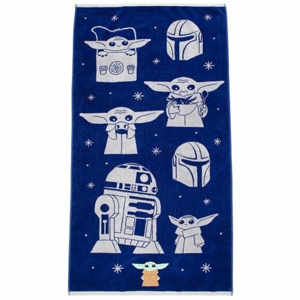 Mandalorian Beach Towel Blue Star Wars Licensed 100% Cotton Bath Pool